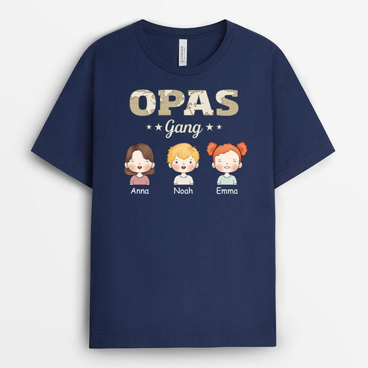 3338AGE2 opas papas bande mit kartenmotiv personalisiertes t shirt fur manner