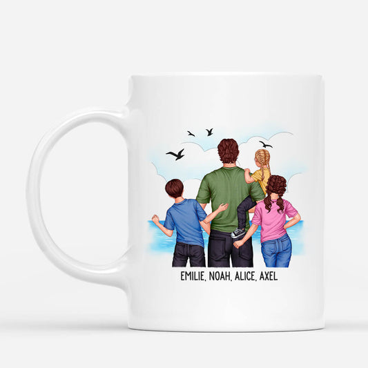 3356MGE1 papa und kinder personalisierte tasse fur manner