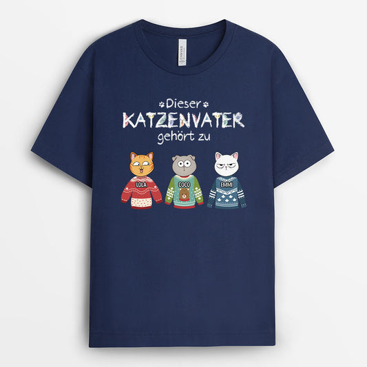 3374AGE2 diese katzenmama gehort zu die katzen tragt einen pullover personalisiertes t shirt fur katzenliebhaber