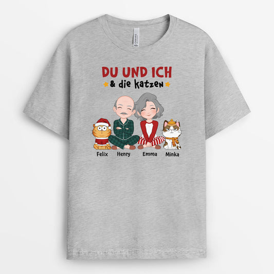 3378AGE2 du ich und die katzen personalisiertes t shirt fur katzenliebhaber
