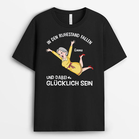 3399AGE2 in den ruhestand fallen und dabei glucklich sein lustiges t shirt fur rentner personalisiert