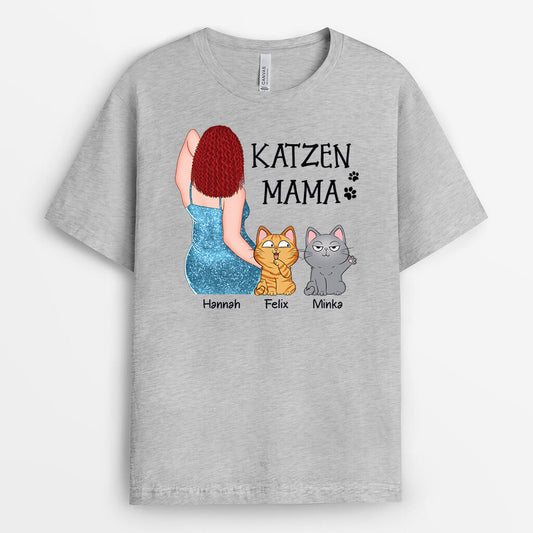3416AGE2 sexy katzenmama personalisiertes t shirt fur damen