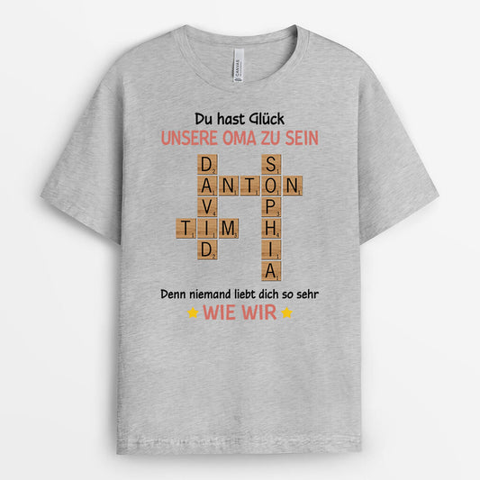 3422AGE2 du hast gluck unser opa zu sein kreuzwortratsel personalisiertes t shirt fur opas