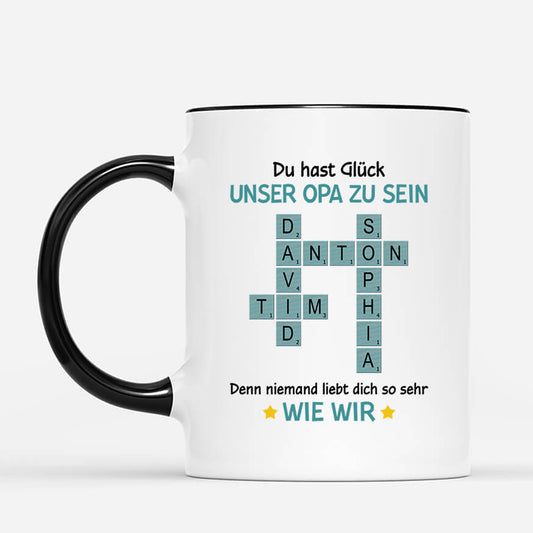 3422MGE2 du hast gluck unsere oma zu sein kreuzwortratsel personalisierte tasse fur omas 3422M6M5A