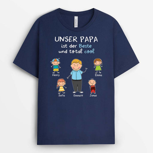 3423AGE2 unsere oma mama ist die beste und total cool personalisiertes t shirt fur damen