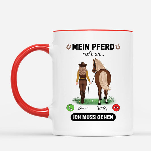 3426MGE2 meine pferde rufen menschen und pferde personalisierte tasse fur pferdeliebhaber