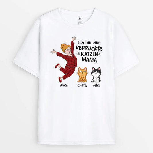 3434AGE1 ich bin eine verruckte katzenmama personalisiertes t shirt fur katzenliebhaber