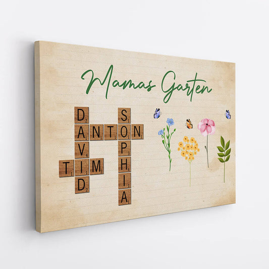 3439CGE2 omas garten kreuzwortratsel personalisierte leinwand fur omas