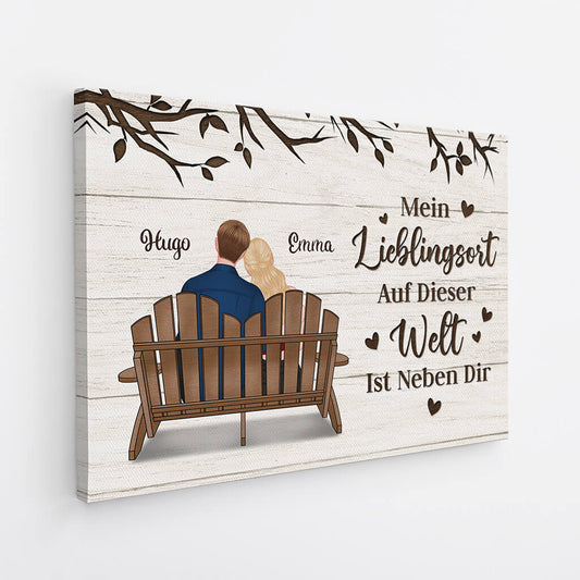 3442CGE2 mein lieblingsort auf dieser welt ist neben dir personalisierte leinwand fur paare