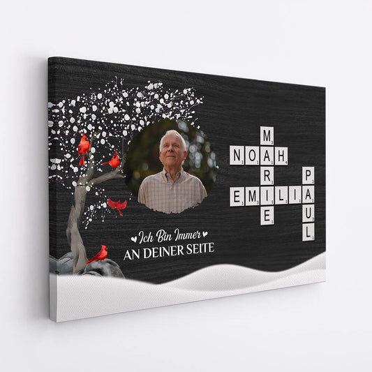 3462CGE2 ich bin immer fur dich da kreuzwortratsel personalisierte leinwand fur omas mit foto
