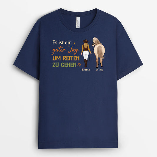 3479AGE2 es ist ein guter tag um reiten zu gehen personalisiertes t shirt fur pferdliebhaber