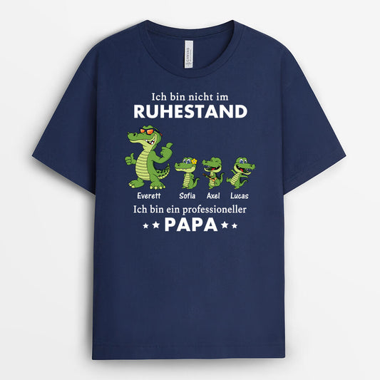 3488AGE2 ich bin nicht im ruhestand ich bin professioneller opa krokodile personalisiertes t shirt fur rentner