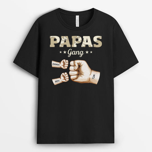 3508AGE1 papas gang personalisiertes t shirt fur papas mit faustmotiv im aquarellstil