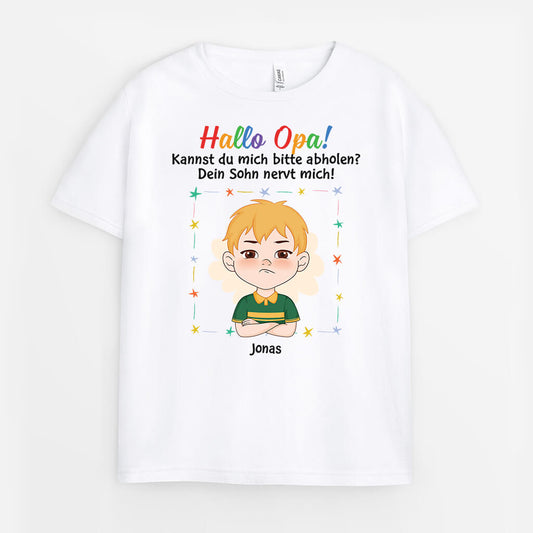 3513AGE2 kannst du mich bitte abholen deine tochter nervt mich lustiges t shirt fur kinder personalisiert