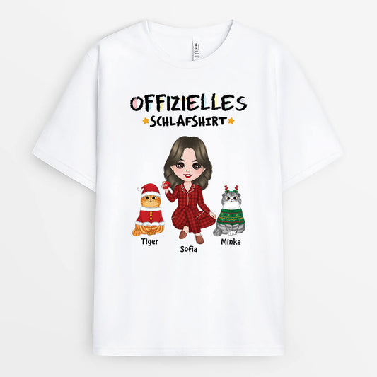 3520AGE1 offizielles schlafshirt katzen und katzenbesitzer personalisiertes t shirt fur katzenliebhaber