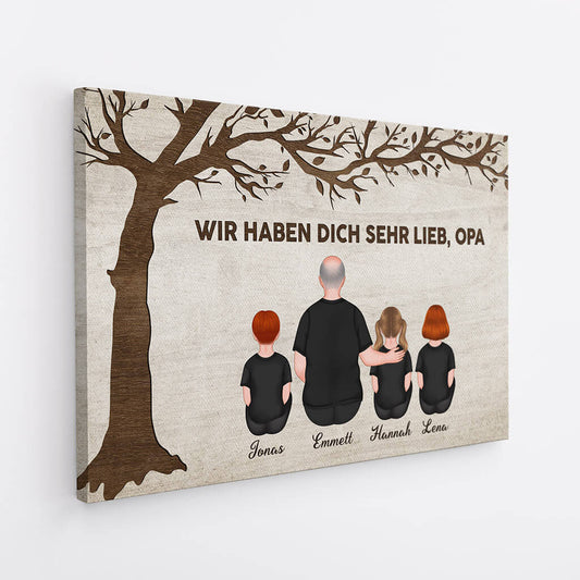 3529CGE2 wir haben dich sehr lieb papa opa personalisierte leinwand fur manner