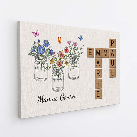 3566CGE2 omas mamas garten kreuzwortratsel personalisierte leinwand fur frauen