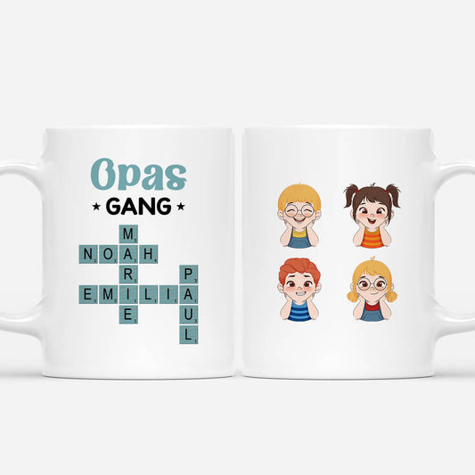 3588MGE1 opas gang personalisierte opa tasse mit enkelkinder namen