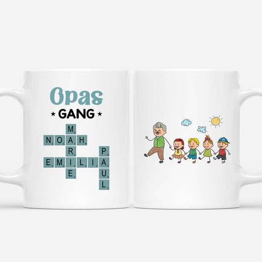 3589MGE1 opas gang personalisierte kreuzwortratsel tasse fur opa mit enkelkinder namen