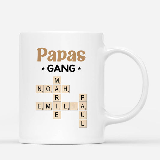 3590MGE2 opas gang personalisierte kreuzwortratsel tasse mit foto
