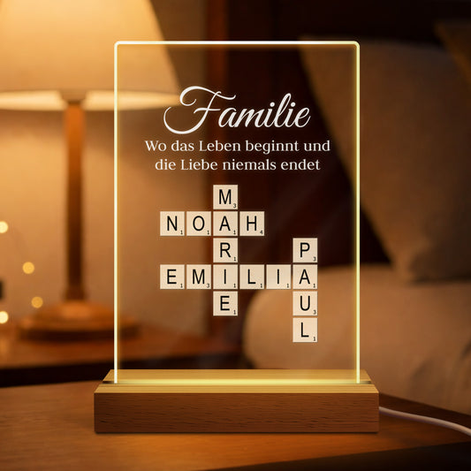 3591LGE1 familie wo das leben beginnt und die liebe niemals endet personalisiertes kreuzwortratsel geschenk nachtlicht_ 3591l8q5i
