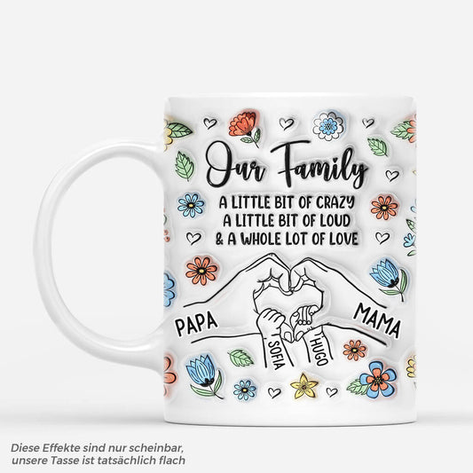 3620MGE1 ein bisschen verruckt ein bisschen laut eine menge liebe personalisierte tasse mit 3d inflated effekt fur die familie