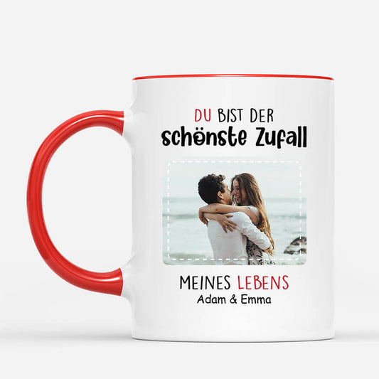 3662MGE2 du bist der schonste zufall meines lebens personalisierte tasse fur paare mit foto