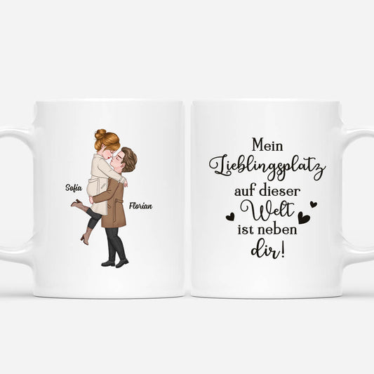 3700MGE1 mein lieblingsplatz auf dieser welt ist neben dir romantische tasse fur paare personalisiert