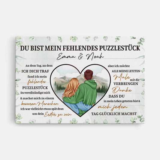 3702CGE1 du bist mein fehlendes puzzlestuck romantische leinwand fur paare personalisiert