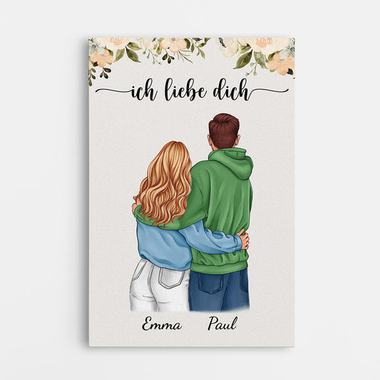 3744CGE1 ich liebe dich personalisierte leinwand fur paare mit foto