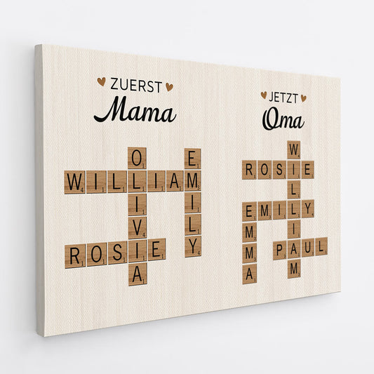 3800CGE2 zuerst mama jetzt oma kreuzwortratsel personalisierte leinwand fur omas 3800C_2f236f8b 81c4 47c1 bf93 7fe4d5ca9566