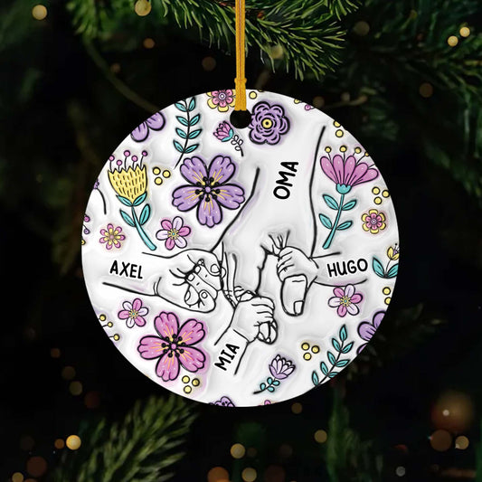 3822OGE1 3d druck effekt oma und enkelkinder personalisierte keramik ornamente oma 3822O6O5A