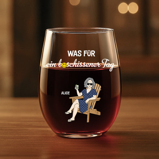 3865IGE2 was fur ein beschissener tag _personalisiertes weinglas ohne stiel lustig rentner 3865IKL8B
