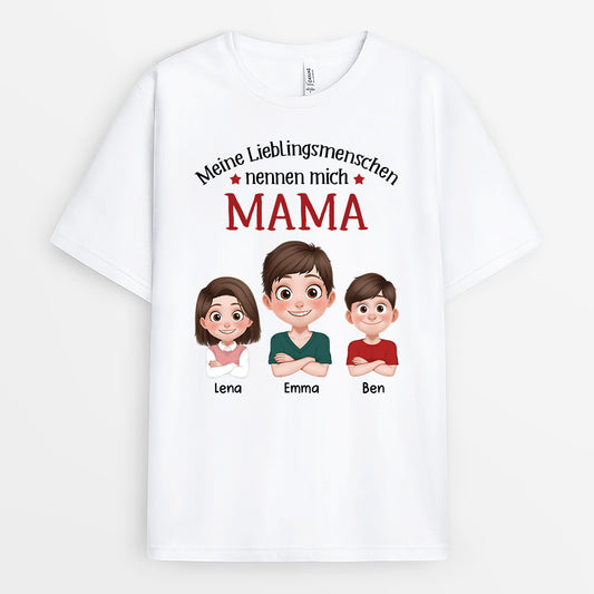 3890AGE1 3d druck effekt mein lieblingsmensch nennt mich mama cartoon personalisiertes t shirt fur mamas 3890A6L0A