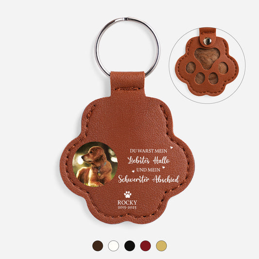 3909AGE1 schonstes hallo schwerster abschied personalisierte trauergeschenke schlusselanhanger hundehaare_ katze foto 3909ajtp5c
