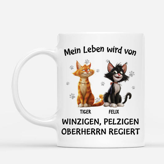 3921IGE1 mein leben wird von winzigen pelzigen oberherren regiert personalisiertes whiskyglas fur katzenliebhaber lustig 3921I5K5D