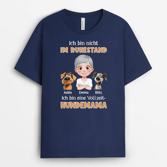 3933AGE2 ich bin vollzeit hundemama personalisierte hunde t shirts 3933A6M0C