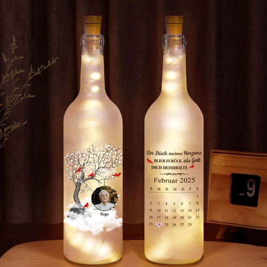 3971LGE1 ein stuck meines herzens blieb zuruck als gott dich heimholte personalisiertes geschenk flaschenlicht zur erinnerung 3971L3M5B