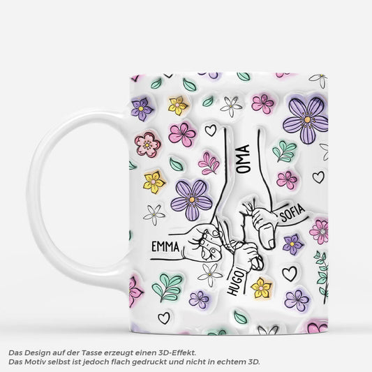 3975MGE1 3d druck effekt oma und enkel purpurfarbene blumen personalisierte tasse fur omas 3975M9I5A