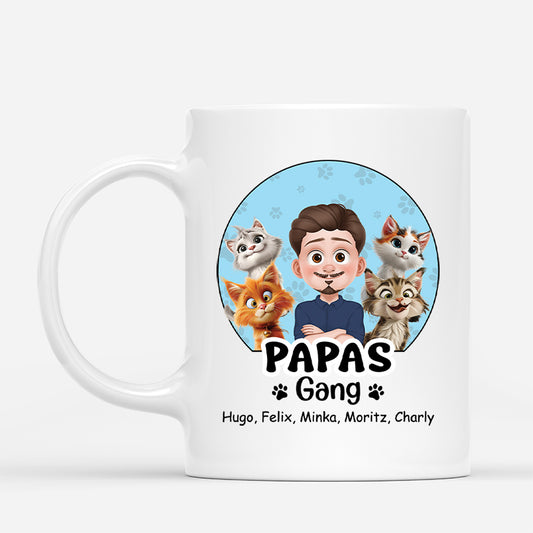 3983MGE1 papas gang personalisierte tasse fur katzenpapa cartoon 3983M6K8C