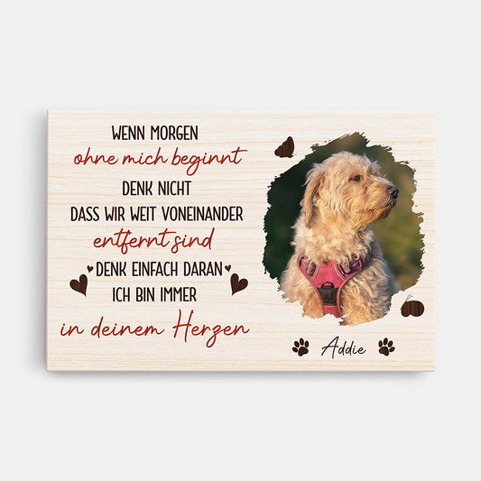 3988CGE1 ich bin immer in deinem herzen personalisierte haustier leinwand zur erinnerung mit foto 3988CTT5C