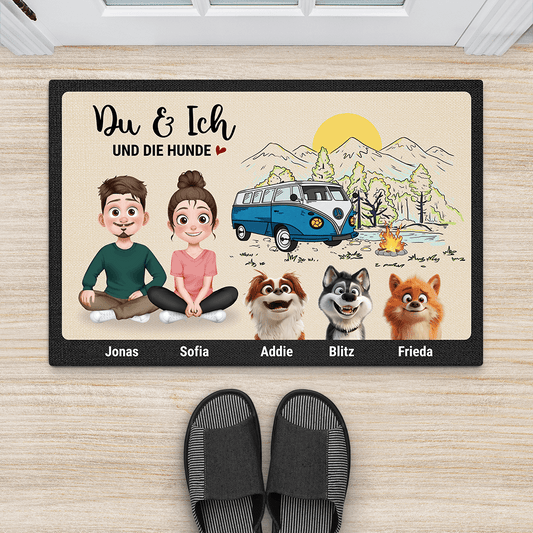 4004DGE2 du ich und die hunde fussmatte personalisiert hund_ 4004D9M0C