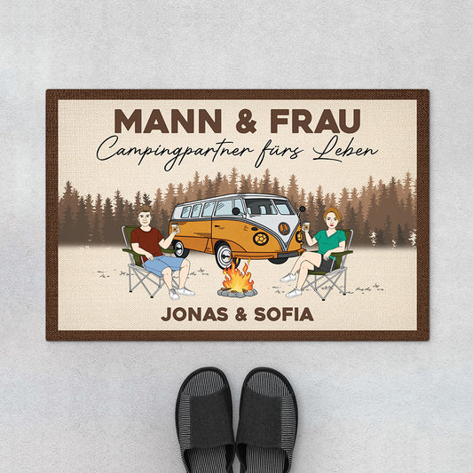 4029DGE1 mann frau campingpartner furs leben personalisierte camping fussmatte_ fur paare 4029DTI8G