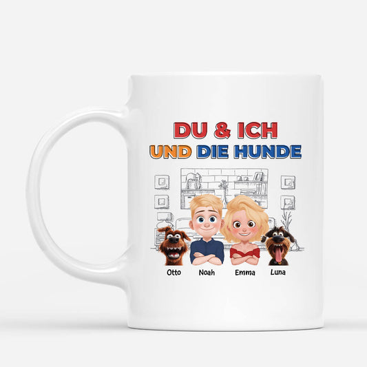 4038MGE1 du ich und der hund personalisierte tassen hund fur paare 4038MKH0C