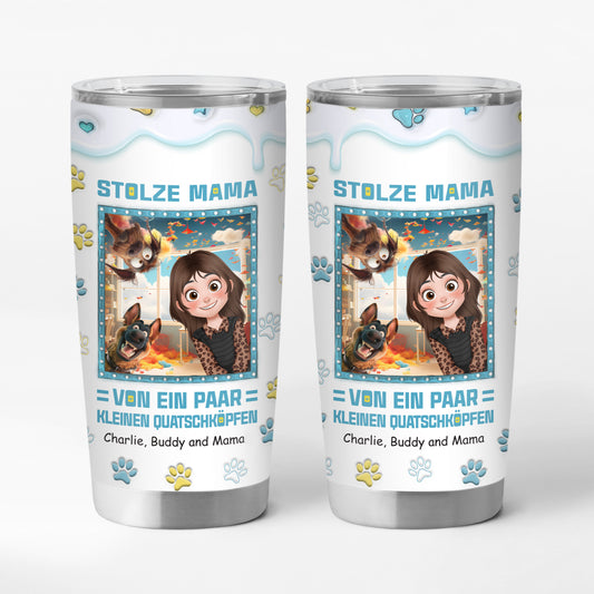 4039TGE1 stolze mama von kleinen quatschkopfen personalisierter thermobecher 20oz fur hundemama 4039TKL0C