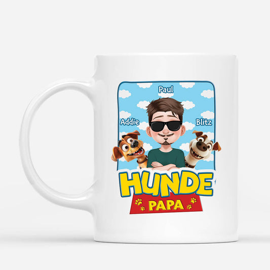 4047MGE1 hundepapa cartoon personalisierte tasse hund_ 4047M5H0C