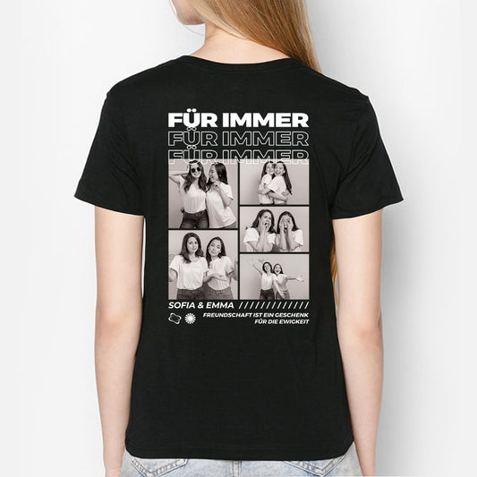 4065AGE2 bffs fur immer personalisiertes beste freunde t shirt mit foto 4065ATM5F