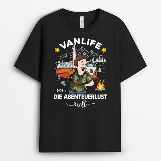 4077AGE1 vanlife die abenteuerlust ruft personalisiertes t shirt camping lustig_ 4077A6Q0B