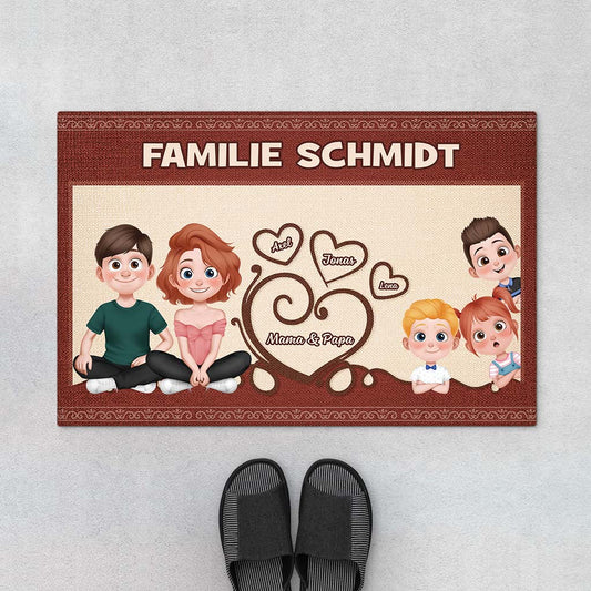 4107DGE1 die familie fussmatte personalisiert familie_ 4107DKT0I