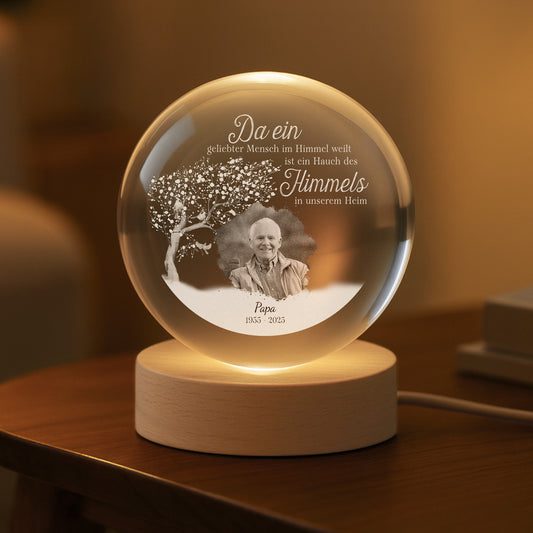 4126LGE2 ein stuck himmel wohnt nun bei uns weil du im himmel bist kristallkugel personalisiert foto mamapapa zur erinnerung 4126ltl5a_42cc63a9 b8c6 4114 81ef 8df478403fbb